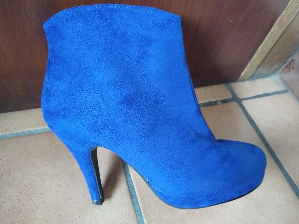 Bottines en cuir, bleu vif, marque 2-Bizzy, taille 38, Neuf, Enlèvement, Boots et Botinnes, Bleu
