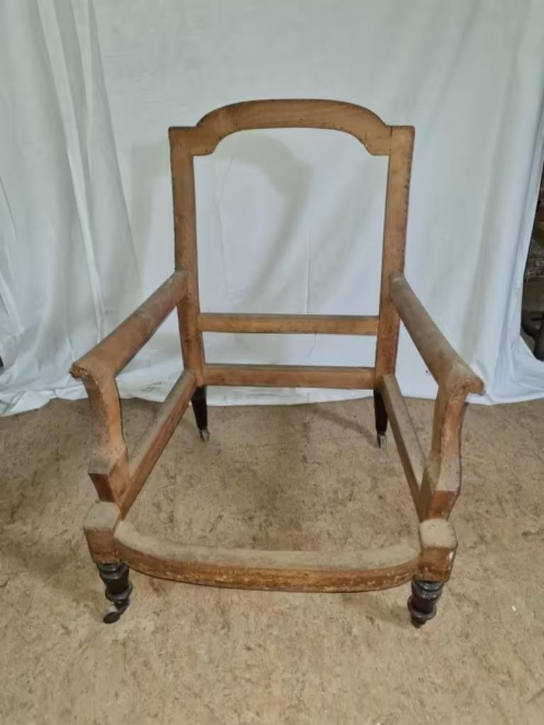 karkas - stijlromp zetel 19de eeuws - op wieltjes, Ophalen of Verzenden