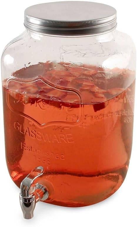 glazen drankdispenser | 8 L | GRATIS LEVERING, HOME DECO FACTORY, -, Verzenden, -