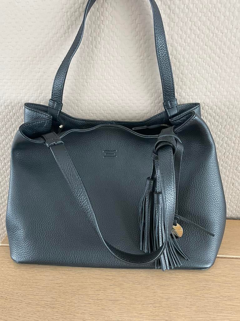 Zwarte handtas Crinkles, Enlèvement ou Envoi, Comme neuf, Sac à main