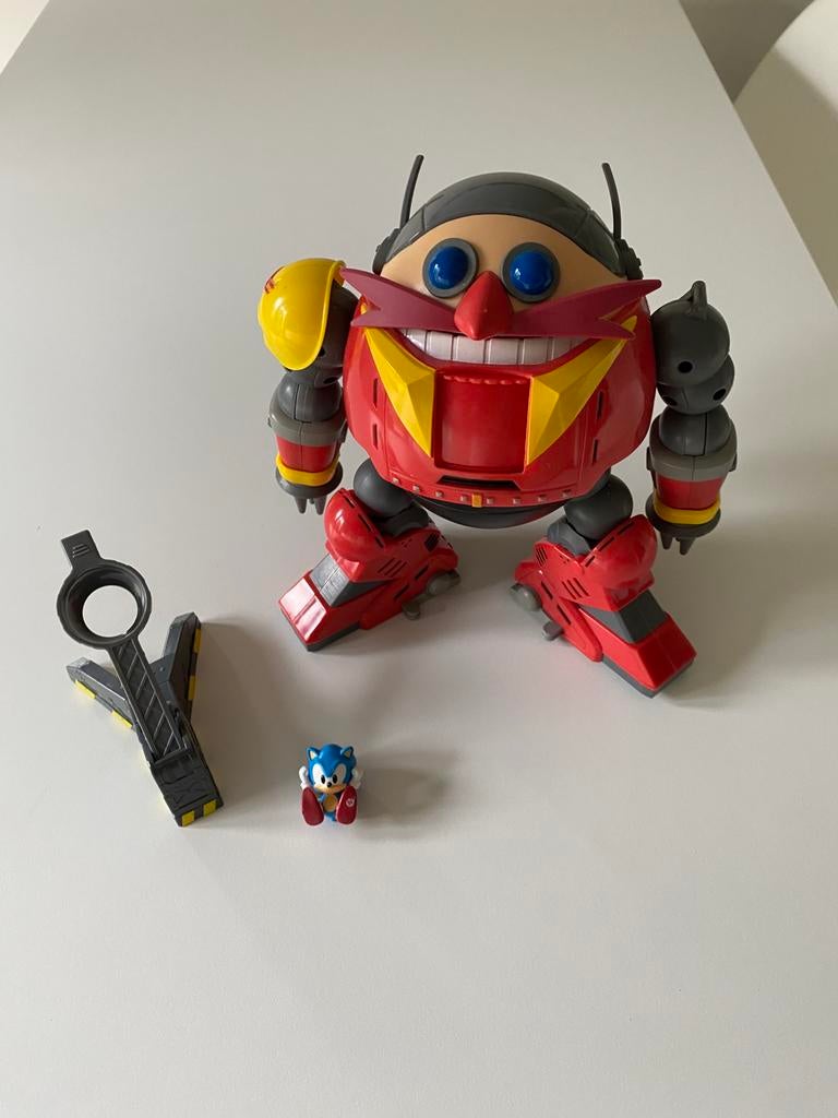 Sonic Giant Eggman Robot Battle Set, Collections, Jouets miniatures, Comme neuf, Enlèvement ou Envoi
