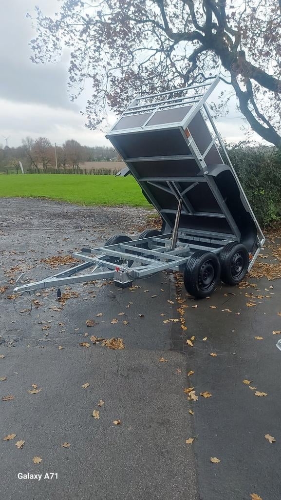 Kipper dubbelas ongeremd 750kg! Uniek, Auto diversen, Aanhangers en Bagagewagens, Ophalen, Zo goed als nieuw