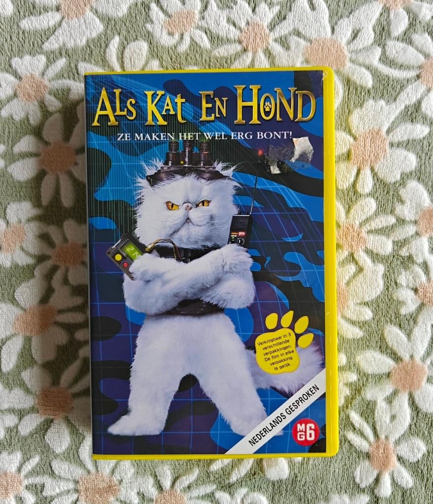 VHS - Als kat en hond - Warner Home video - Vintage - €4, CD & DVD, VHS | Film, Utilisé, Comédie, À partir de 6 ans, Enlèvement