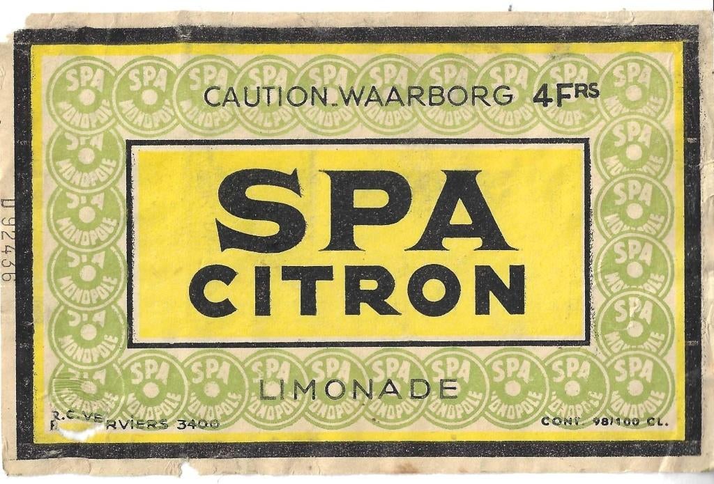SPA CITRON. LIMONADE. ANCIENNE ETIQUETTE, Collections, Enlèvement ou Envoi