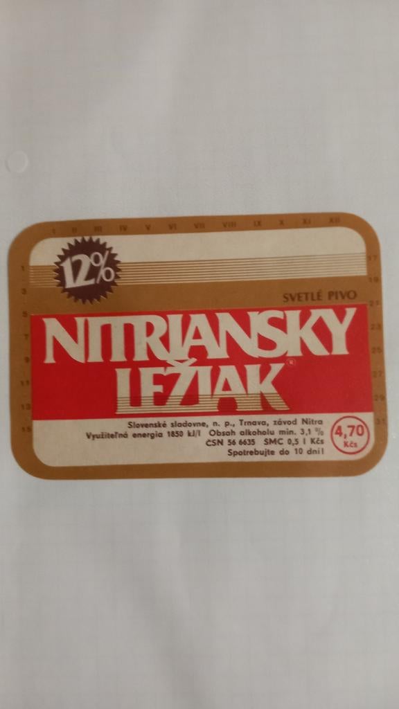 Étiquette de bière, Nitriansky Leziak, Collections, Enlèvement ou Envoi, Comme neuf