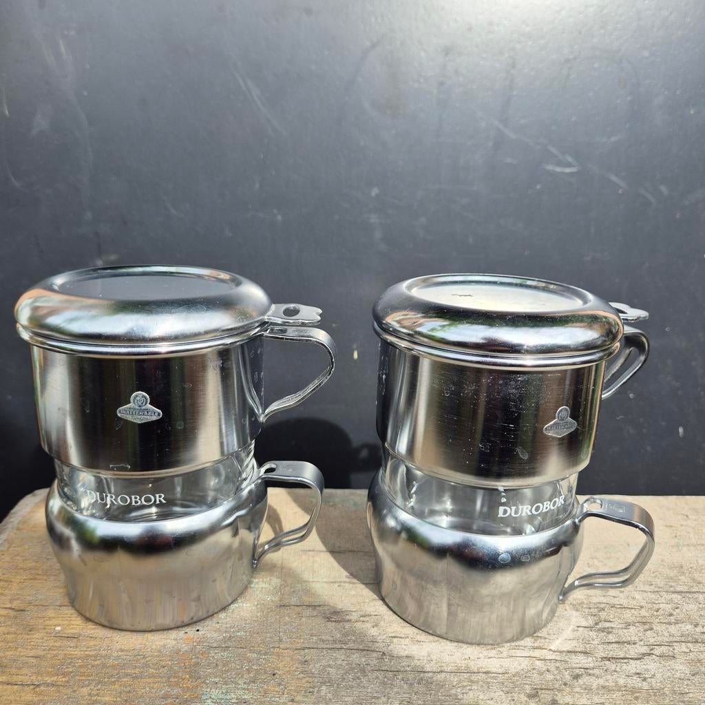 Durobor koffiefilter/tas, inox, De Meyere, 2, Ophalen of Verzenden, Zo goed als nieuw