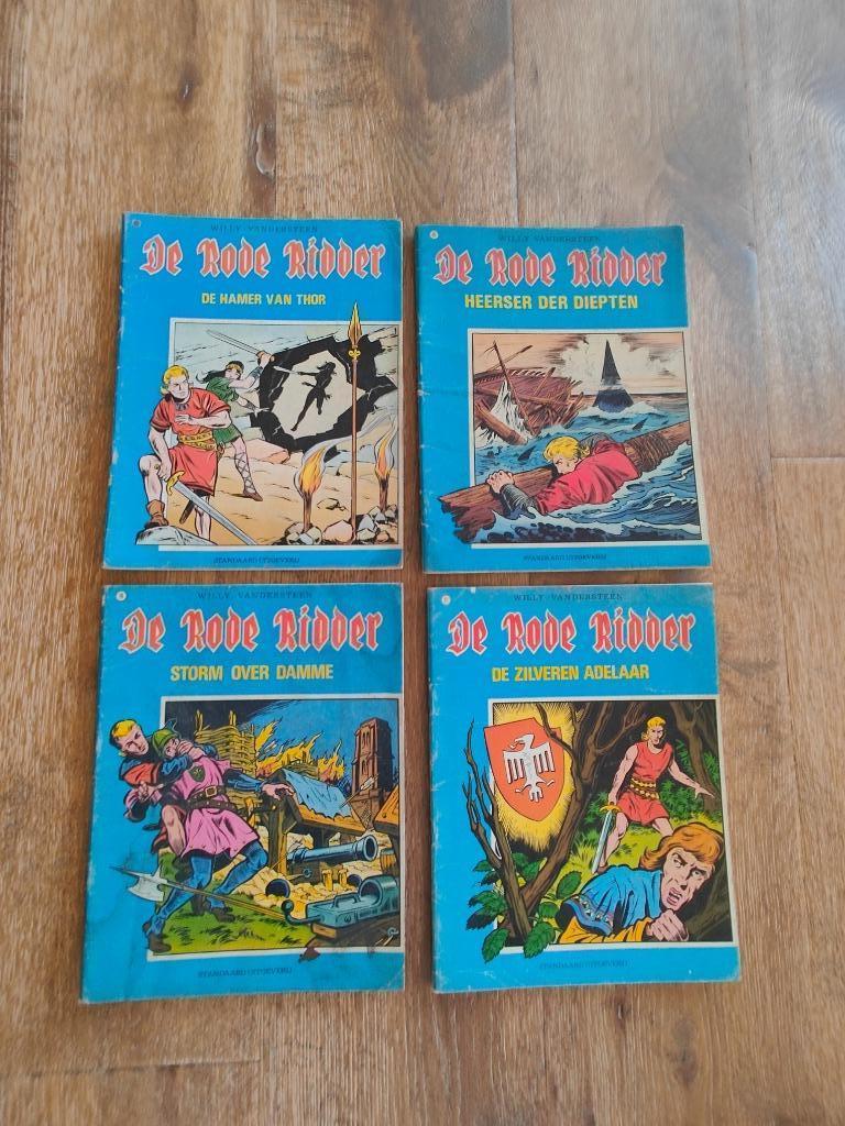 Lot 4 stripverhalen De rode ridder - Willy Vandersteen, Ophalen of Verzenden, Gelezen