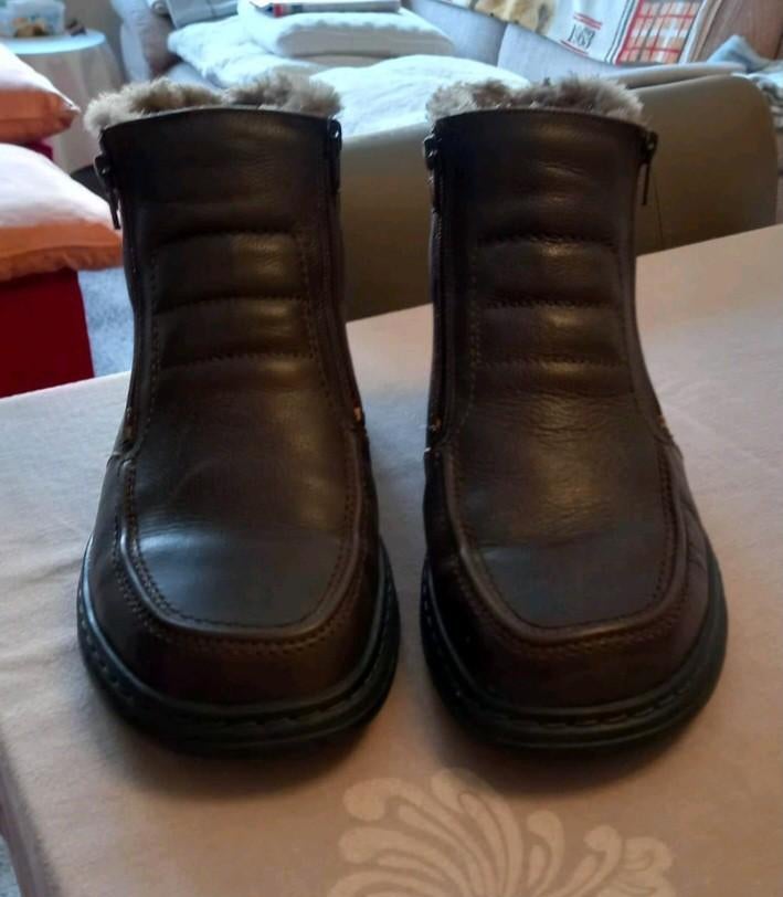 Bruine lederen Solidus bottines 42, Bruin, Boots, Ophalen of Verzenden, Zo goed als nieuw