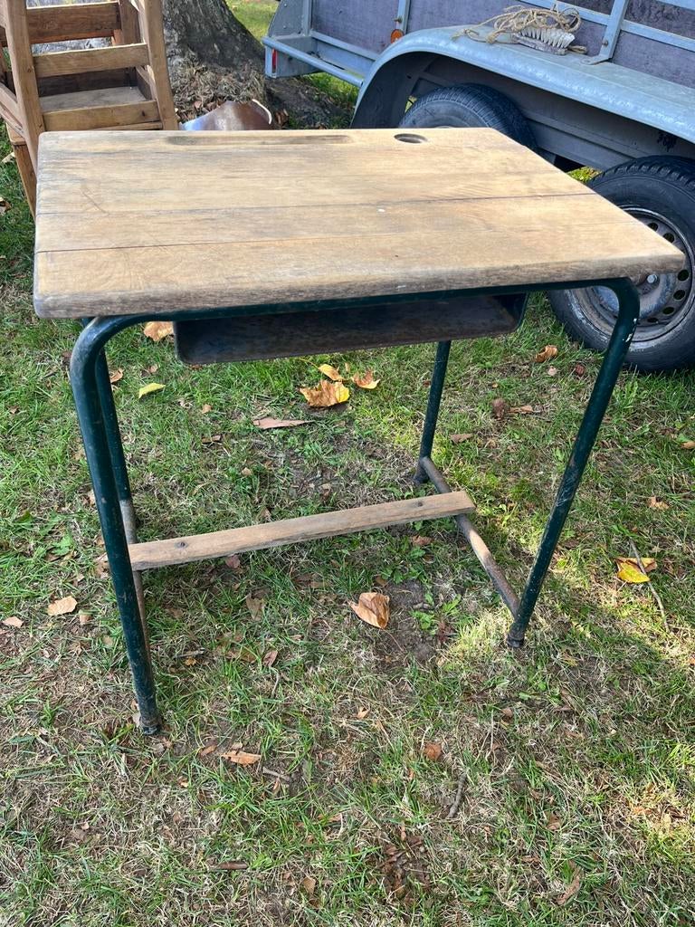 Vieux banc d’ecole, Jardin & Terrasse, Enlèvement, Comme neuf, Rectangulaire, Bois