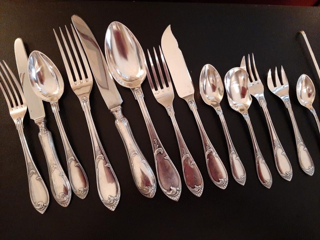 Couverts en métal argenté Wiskemann 179 pièces, Antiquités & Art, Enlèvement