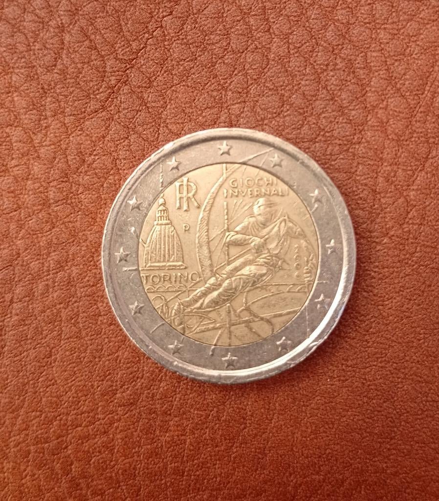 2 euro munt Torino, Italië 2006, Postzegels en Munten, Ophalen of Verzenden, Italië, 2 euro, Losse munt