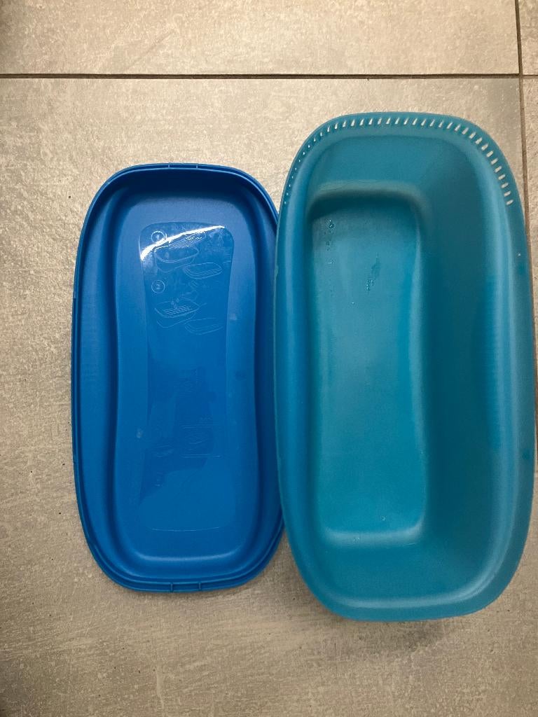 Tupperware pastakoker, Huis en Inrichting, Keuken | Tupperware, Ophalen, Zo goed als nieuw, Blauw, Overige typen