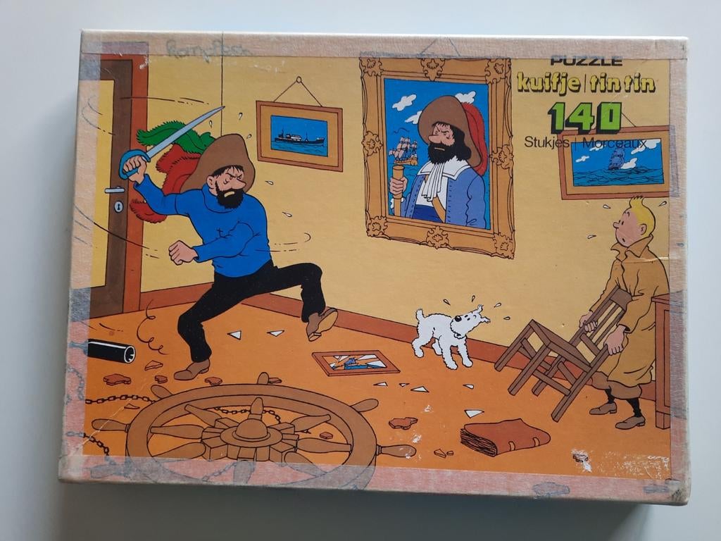 Puzzle Tintin Le Secret de la Licorne 140 pièces 1981, Collections, Enlèvement ou Envoi, Tintin, Utilisé, Livre ou Jeu