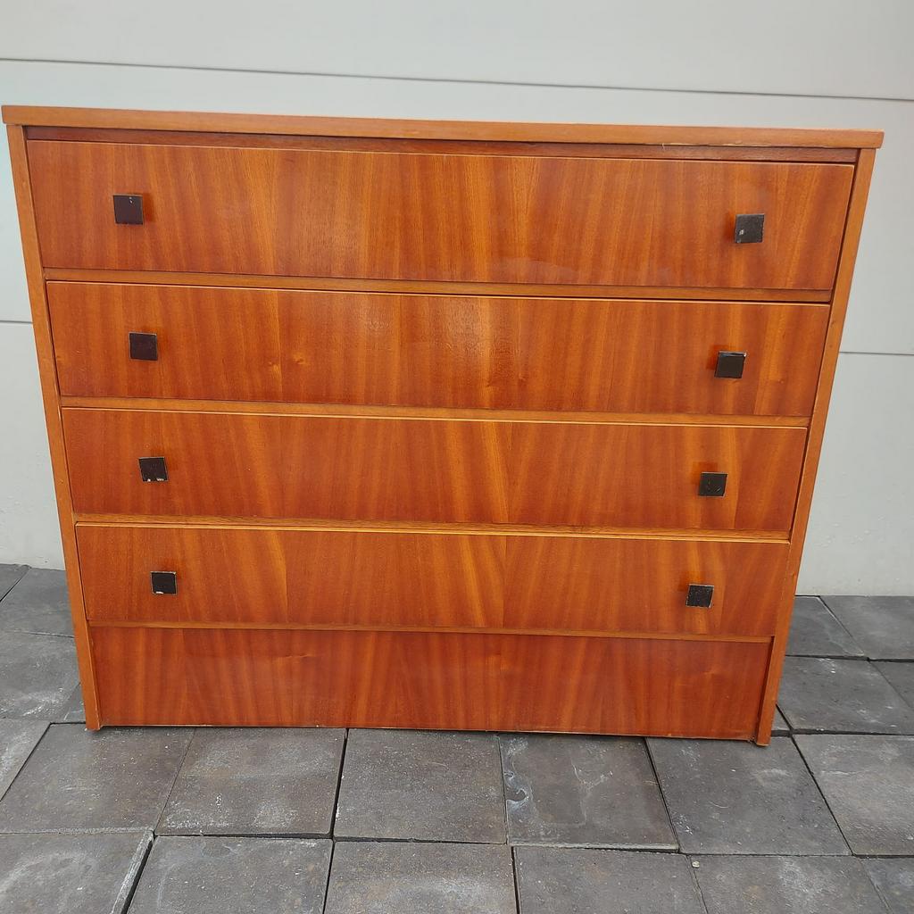 Vintage houten ladekast - 4 lades, Huis en Inrichting, Ophalen, Zo goed als nieuw
