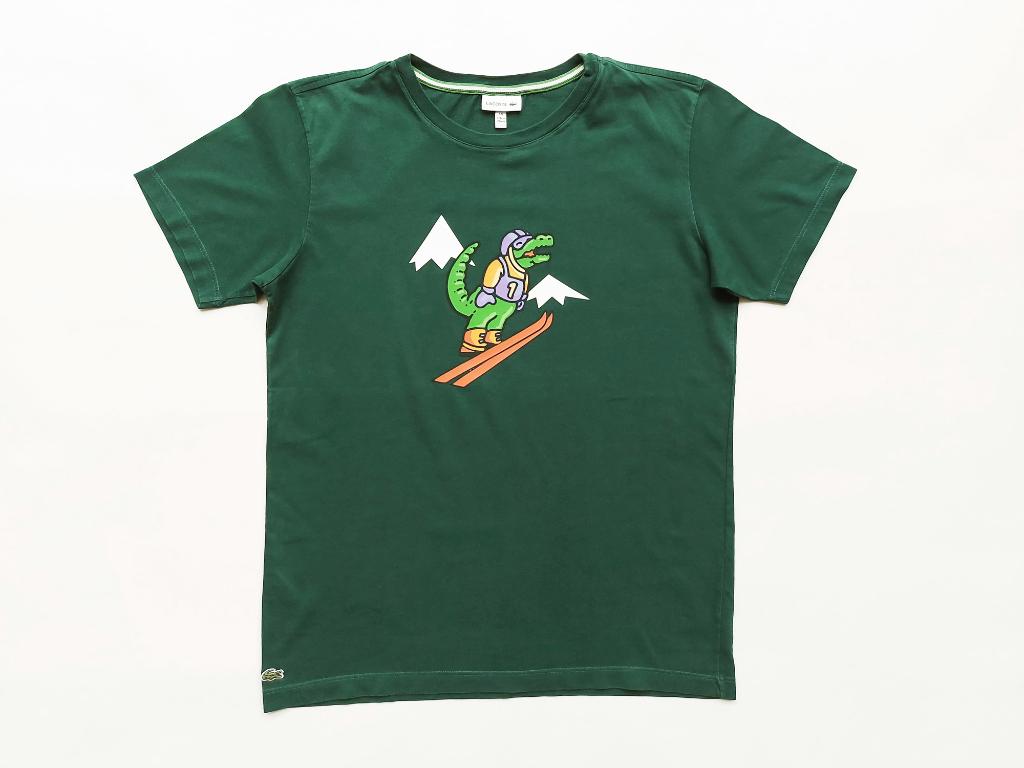 LACOSTE  T-shirt vert foncé 16 ans / 176 - COMME NEUF !, Garçon, Enlèvement ou Envoi, Chemise ou À manches longues, LACOSTE
