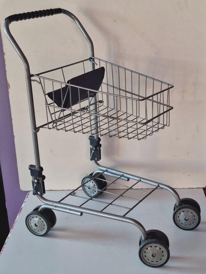 Joli vieux "caddie" jouet en métal, Antiquités & Art, Enlèvement ou Envoi