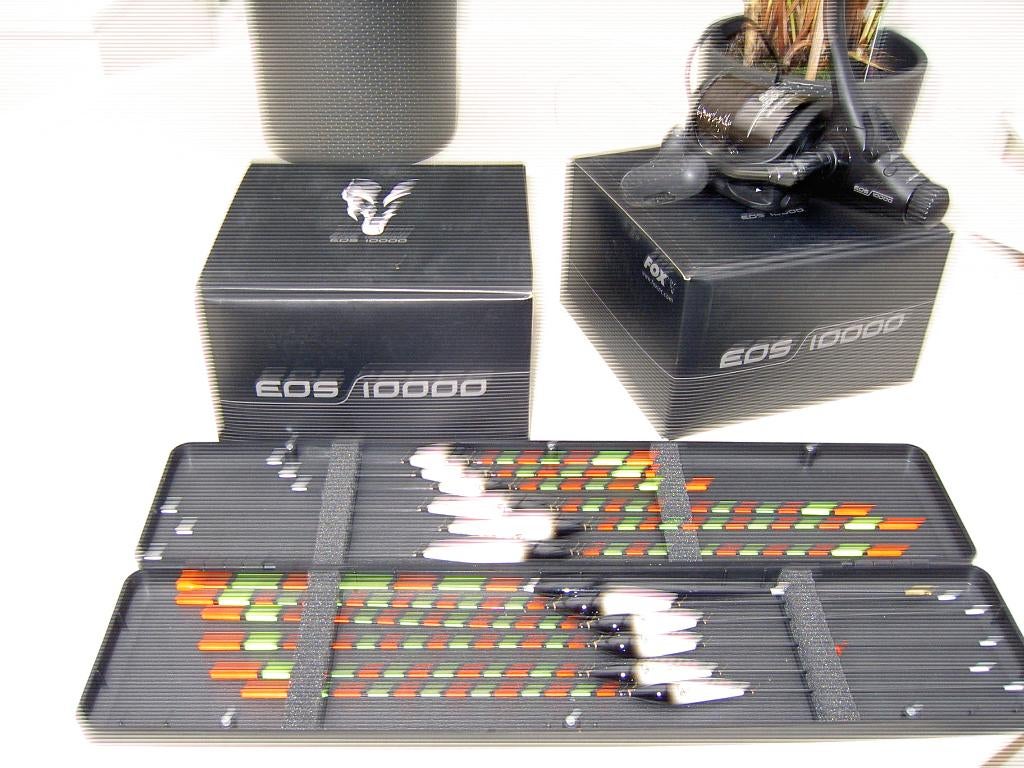 vis molens nieuwe foc 10000 met draaid er op 25 +vis pennen, Ophalen of Verzenden, Nieuw, Molen