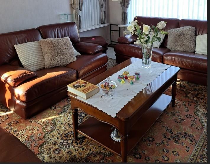 LEDEREN SALON, Huis en Inrichting, Ophalen, Zo goed als nieuw, Leer, Rustiek