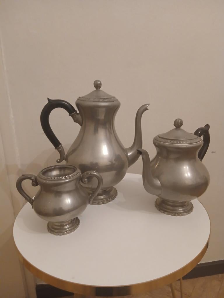 Service à Thé/Café Vintage - Étain Royal Holland - Pewter Da, Enlèvement ou Envoi