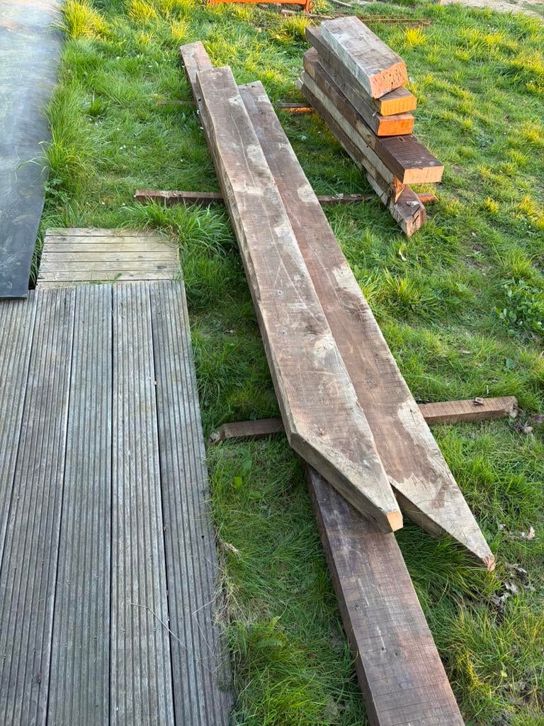 Balken 2x 330cm 1x 580cm, Doe-het-zelf en Bouw, Hout en Planken, Gebruikt, Balk, Minder dan 25 mm, Ophalen