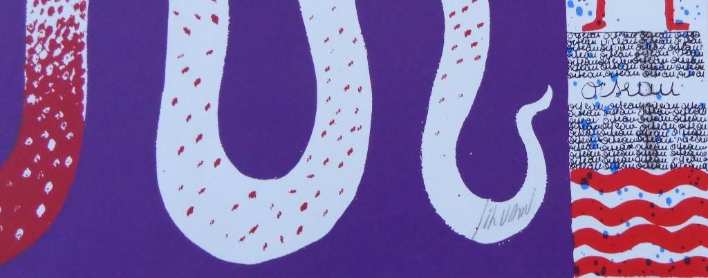 CHRISTIAN SILVAIN / CIEL. RIEN / KLEURZEEFDRUK 100x73cm SIG, Ophalen of Verzenden