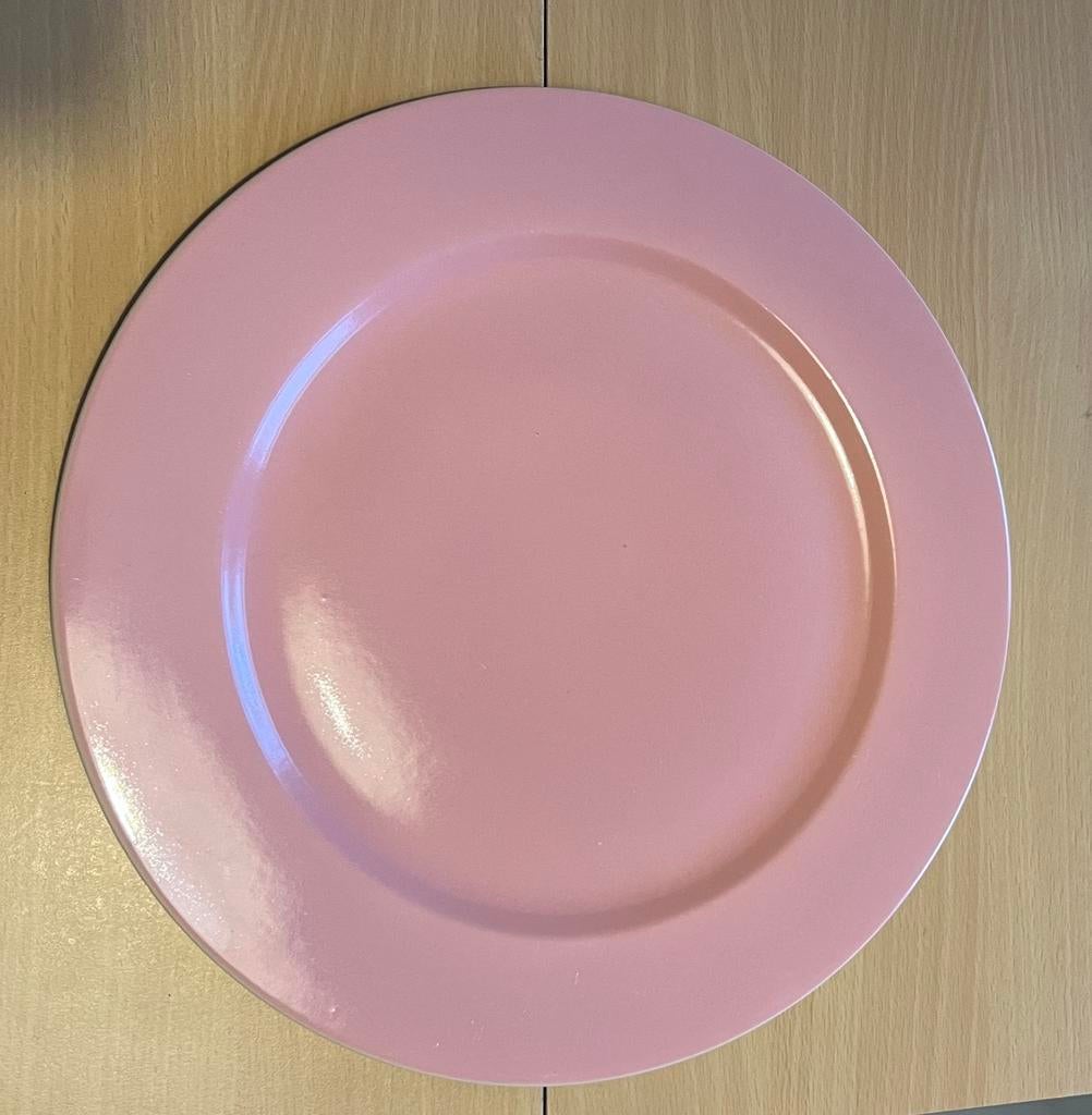 Sous-assiette Rose « Moulin des Loups », Enlèvement, Utilisé, Rond, Porcelaine ou Céramique