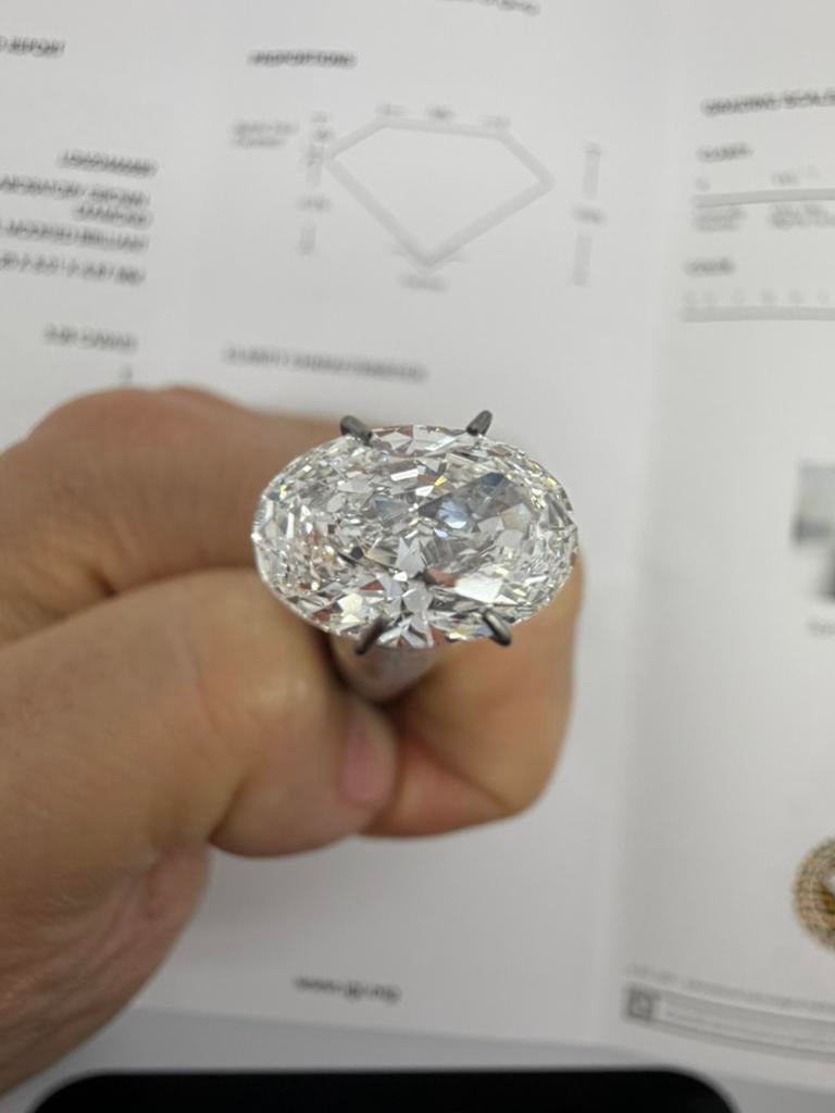 Prachtige 3.08ct Ovale Lab Grown Diamant IGI gecertificeerd, Handtassen en Accessoires, Verzenden