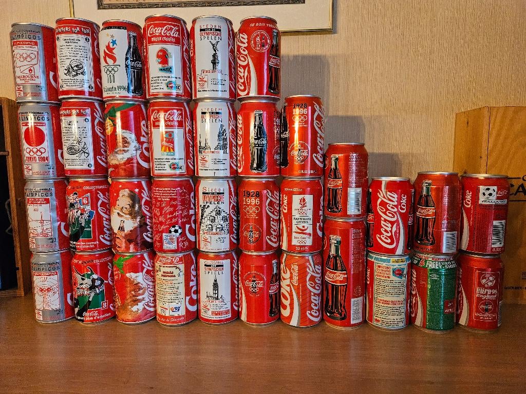 Collectie lege Coca-Cola blikjes jaren '90, Verzamelen, Ophalen