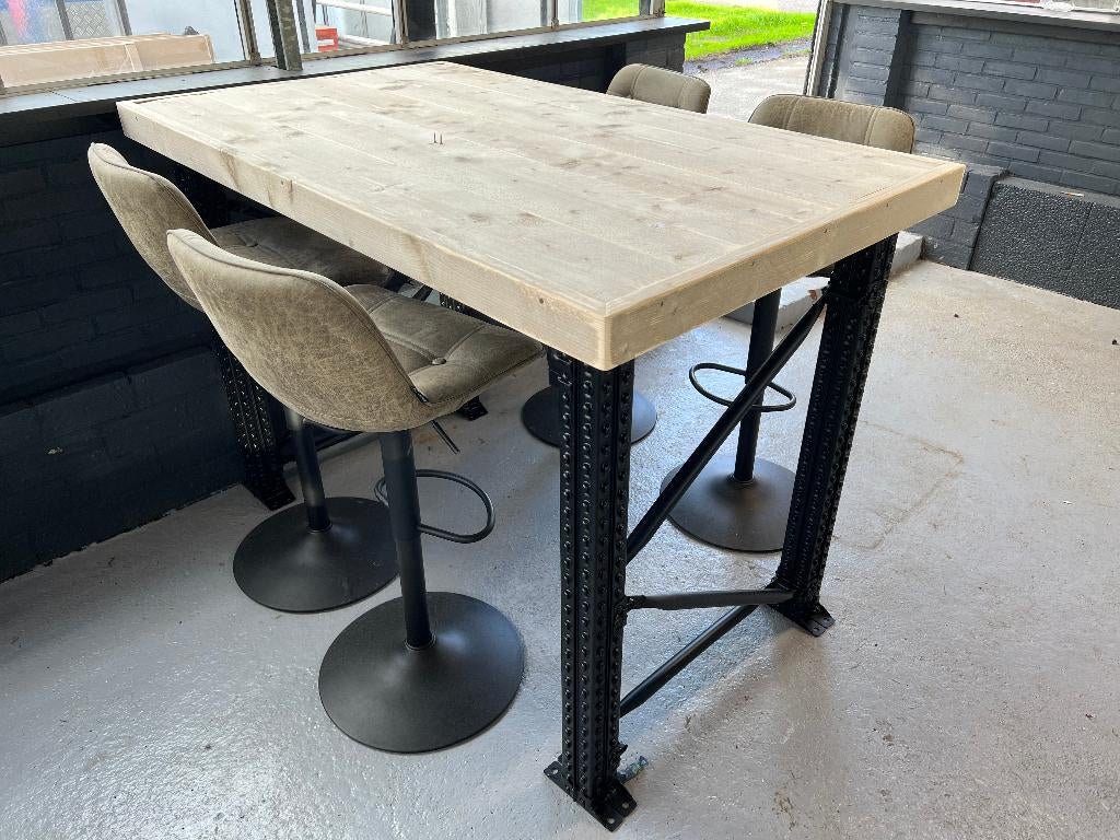 Unieke statafel, bartafel van steigerhout in elke maat/vorm, Maison & Meubles, Tables | Tables mange-debout, Neuf, Enlèvement