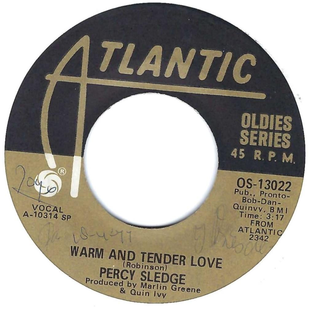 Soul ballad 45: Percy Sledge – Warm And Tender Love, Single, Utilisé, 7 pouces, R&B et Soul