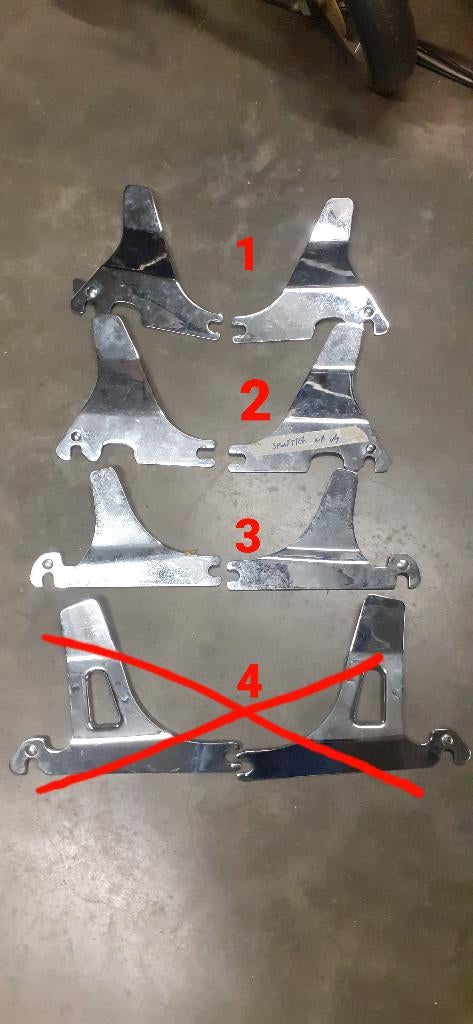 Verschillende setten zijplaten sissybar, Motoren, Ophalen