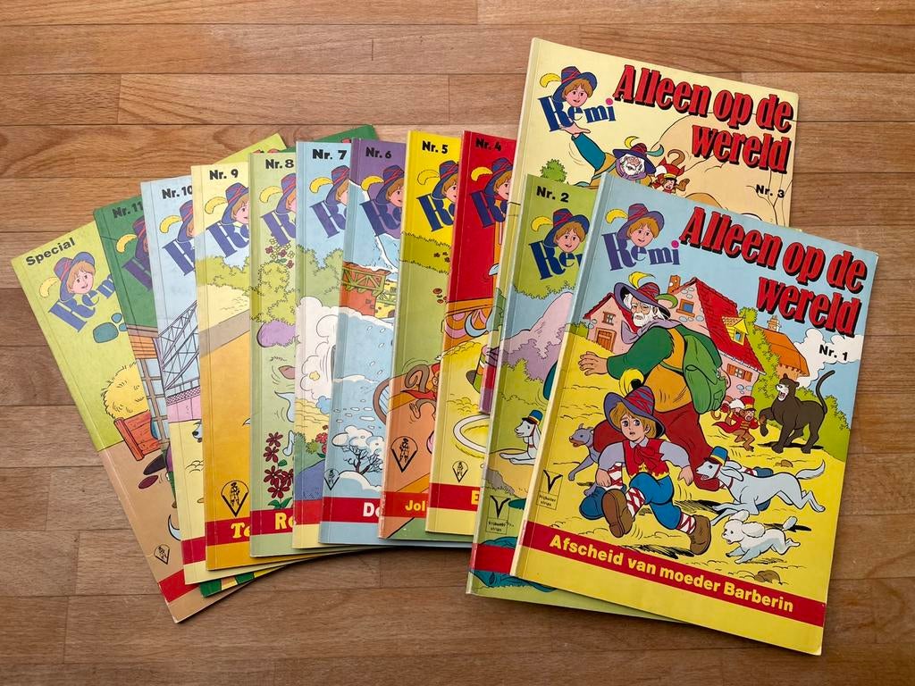 12 Stripalbums Remi (alleen op de wereld) 1979-1980, Boeken, Strips | Comics, Complete serie of reeks, Europa, Ophalen, Gelezen