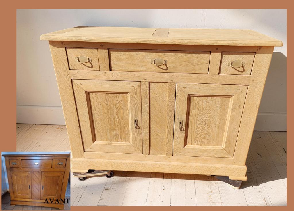 Buffet en chêne – aérogommé, Huis en Inrichting, Kasten | Buffetkasten, Ophalen, 100 tot 150 cm, 100 tot 150 cm, Eikenhout