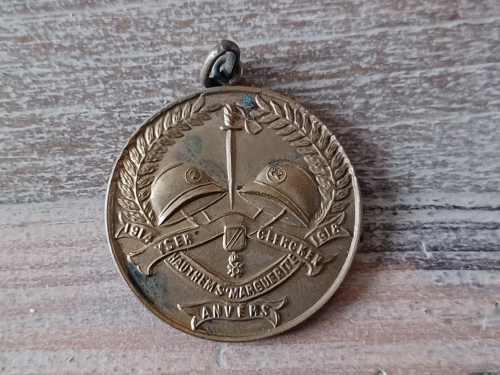 medaille 1949 verbroedering 2 en 22e linie yser clercken, Ophalen of Verzenden, Landmacht, Lintje, Medaille of Wings