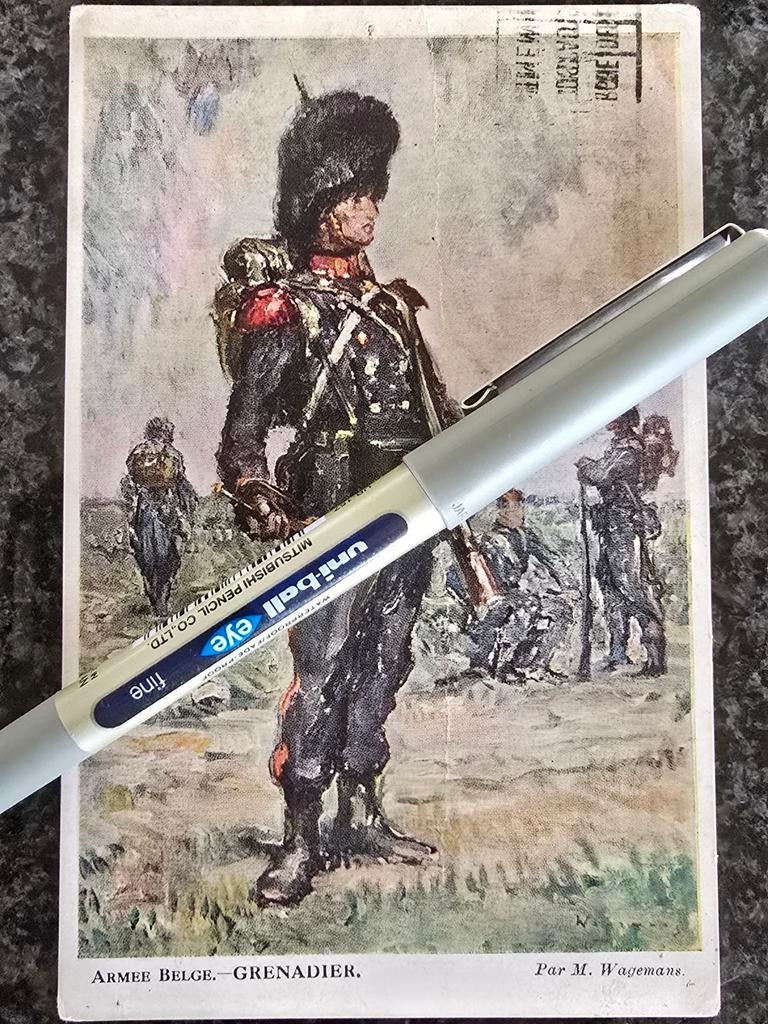 Armée Belge ABBL postkaart pre WO1 Grenadier, Ophalen