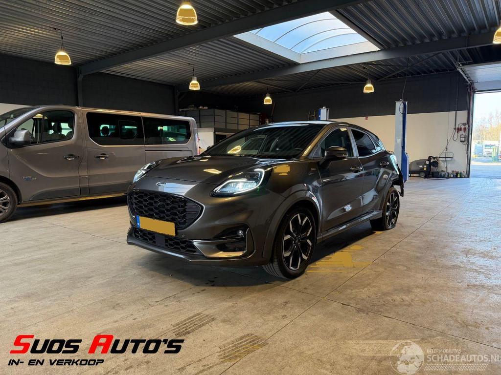Ford Puma 1.0 EcoBoost Hybrid ST-Line X (bj 2020), Auto diversen, Ongevalwagen, Overige brandstoffen, Handgeschakeld, Ford, Zilver of Grijs
