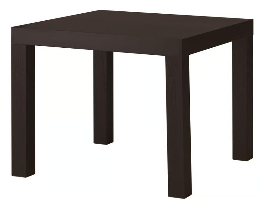 Lack tafeltje zwart Ikea, Ophalen, 50 tot 100 cm, 50 tot 75 cm, Vierkant