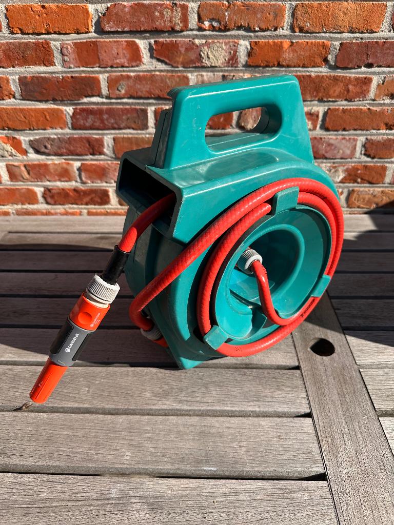 Enrouleur de tuyau d'arrosage Gardena, Jardin & Terrasse, Enlèvement, Utilisé, Tuyau d'arrosage