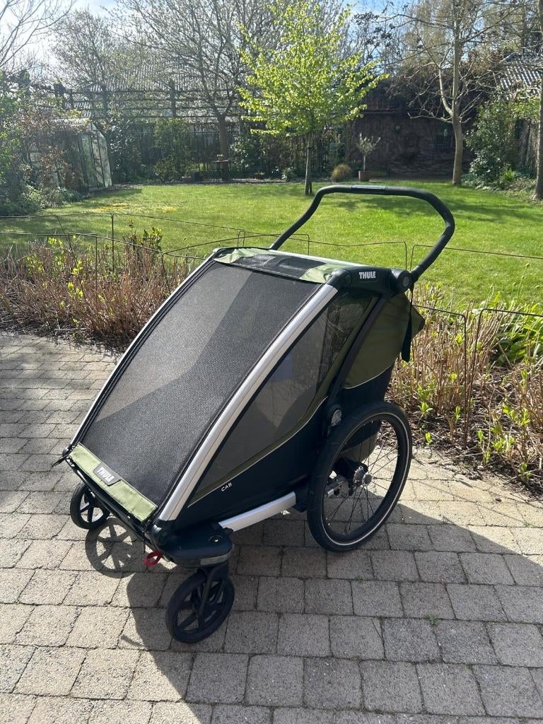 Fietskar Thule Chariot Cab, Fietsen en Brommers, Fietsaccessoires | Aanhangwagens en Karren, Ophalen, Opvouwbaar, Zo goed als nieuw
