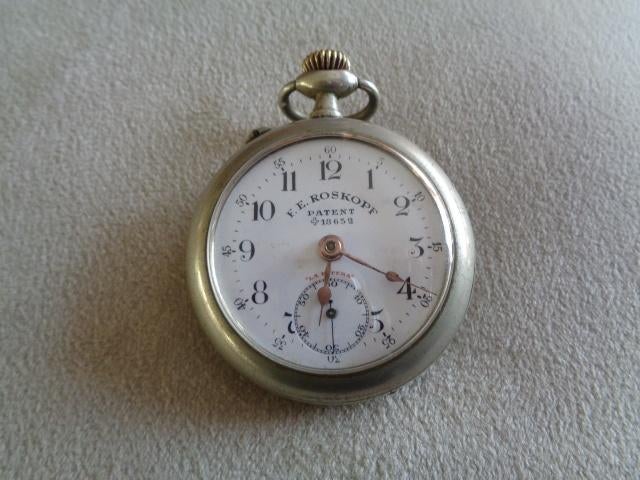 Montre Gousset. Marque: "F.E.Roskopf". Vintage, Antiquités & Art, Envoi