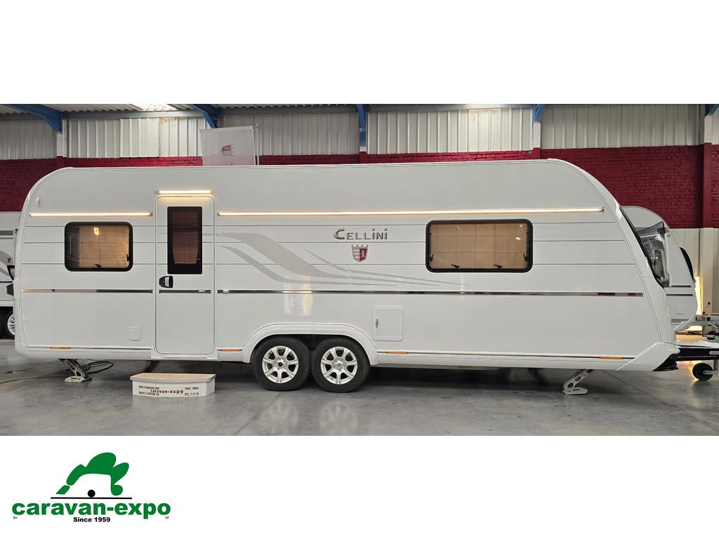 TABBERT CELLINI 655 DF, Caravans en Kamperen, Caravans, Bedrijf, tot en met 4, 2000 kg en meer, Tabbert, 7 tot 8 meter