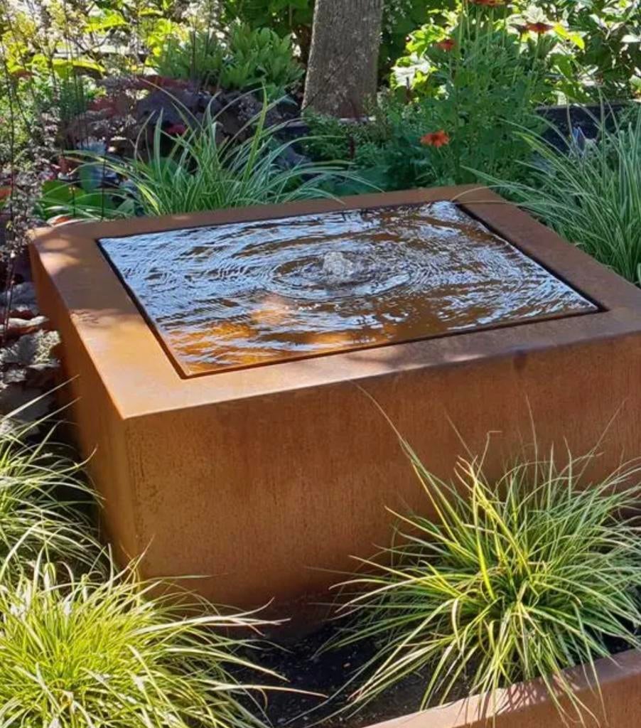 Watertal 120x120 cortenstaal, Tuin en Terras, Ophalen, Gebruikt