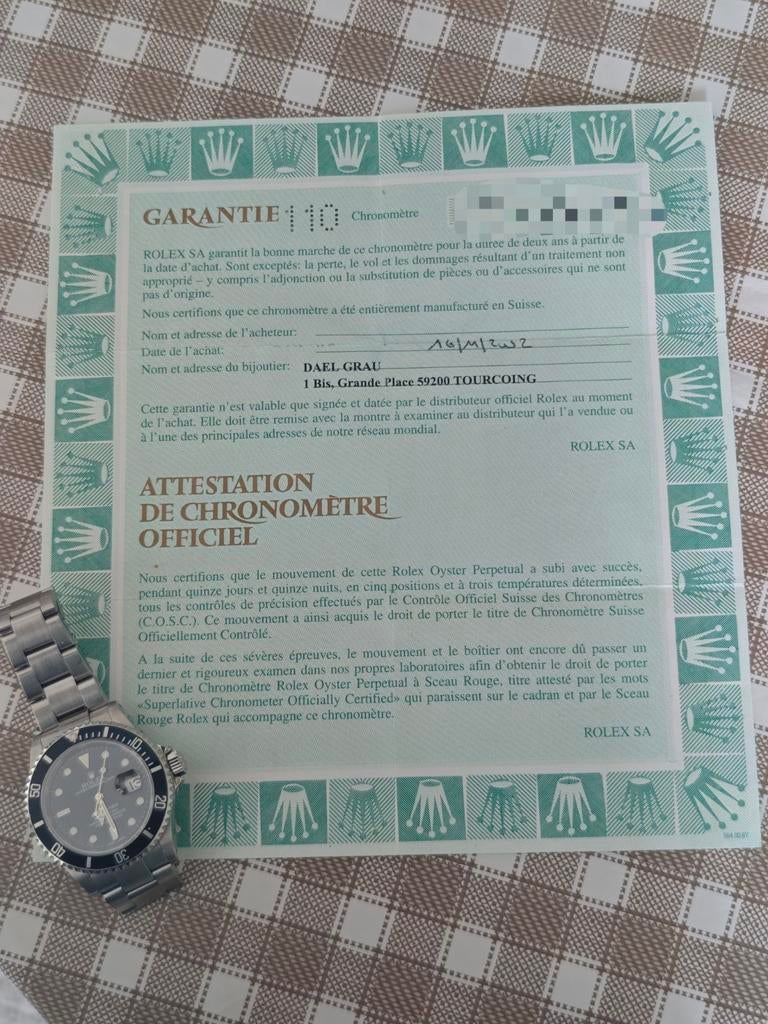 Rolex Submariner Date 16610 (2002) — Bon état — Entretenue, Montre-bracelet, Rolex, Acier, Enlèvement