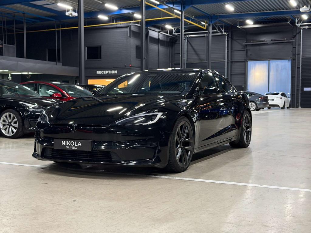 Tesla Model S PLAID - FULL SELF DRIVING ACTIVE - 1020HP - 21, Auto's, Tesla, Automaat, 75 kW, Gebruikt, Leder