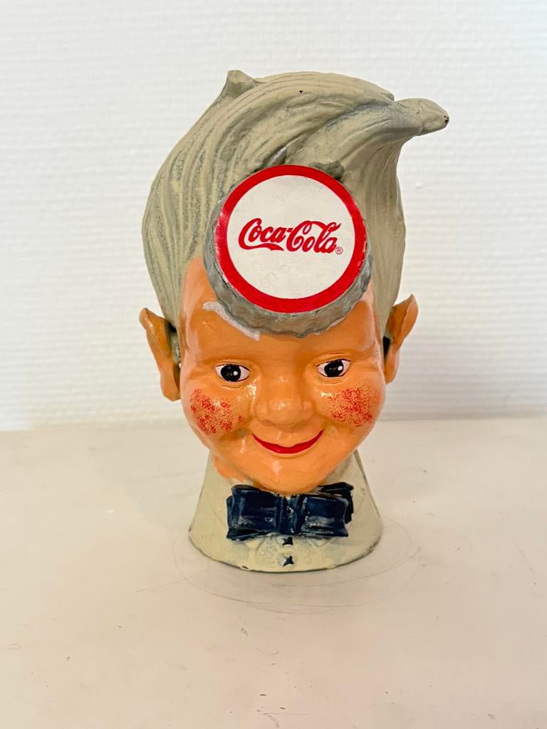 Coca-Cola – Tirelire “Sprite Boy” – Fonte peinte – 1950, Enlèvement ou Envoi, Comme neuf