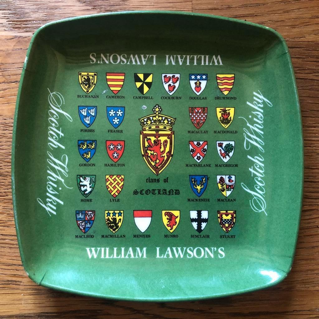 WILLIAM LAWSON'S scotch whisky melamine wisselgeldschaal, Collections, Marques & Objets publicitaires, Utilisé, Autres types, Enlèvement ou Envoi