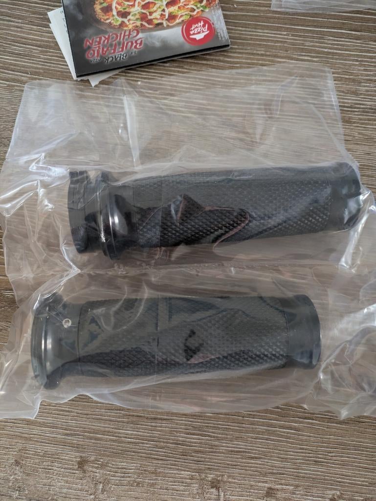 Poignée moto métal caoutchouc noir, Enlèvement ou Envoi, Neuf