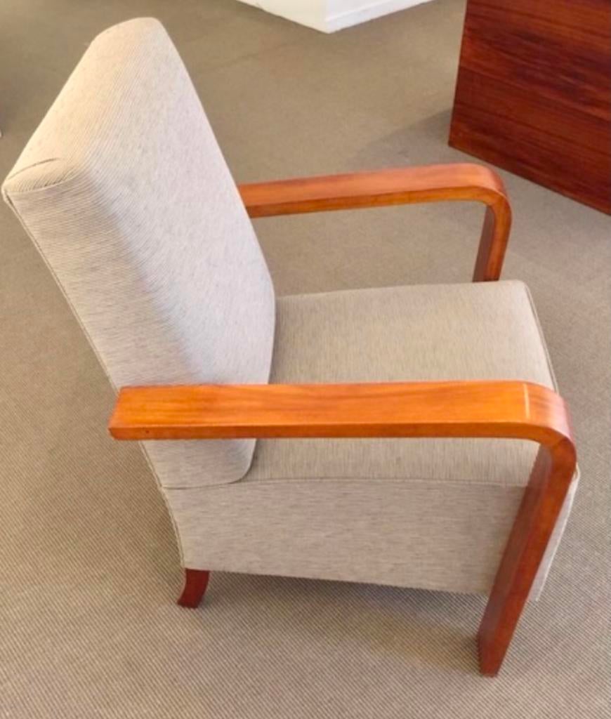 Fauteuil de bureau Art Déco Macassar, Maison & Meubles, Enlèvement ou Envoi, Utilisé, Bois