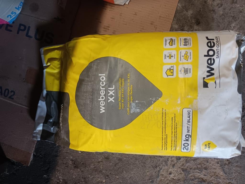 Weber tegellijm, Bricolage & Construction, Briques, Enlèvement, Neuf