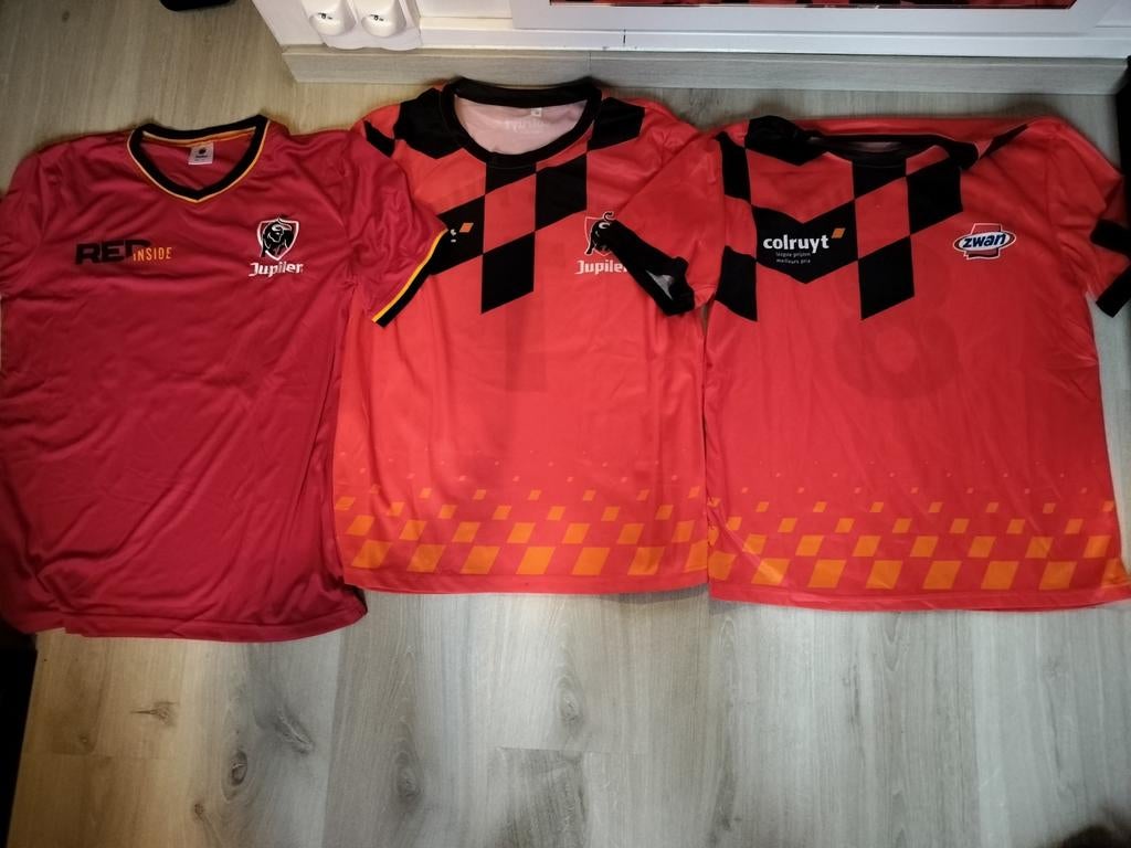 3 chemises des diables rouges, Taille M, Enlèvement ou Envoi, Comme neuf, Maillot